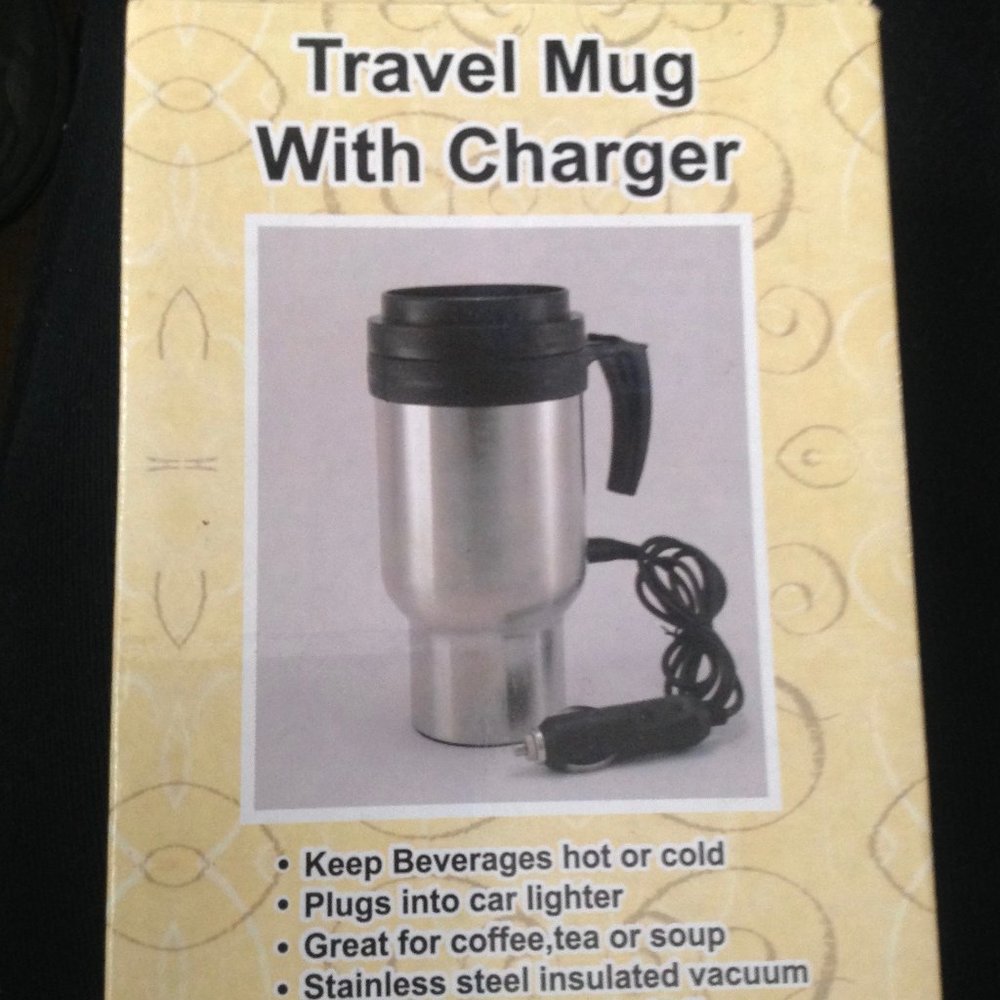 20 oz. Stainless Steel Travel Mug With Auto Charger